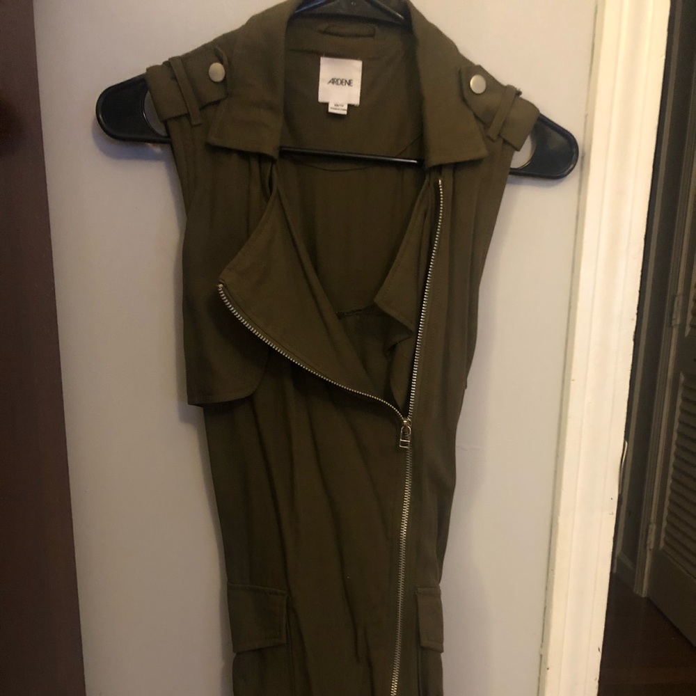 Military inspired long vest